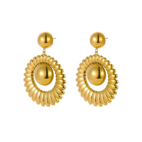Edelstahl Tropfen Ohrring, 304 Edelstahl, plattiert, Modeschmuck & für Frau & hohl, keine, verkauft von Paar