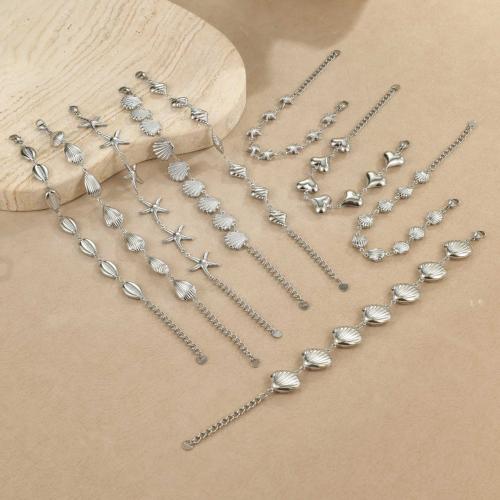 Stainless Steel Jewelry Bracelet, 304 Stainless Steel, plated, fashion jewelry & different styles for choice & for woman, original color, Sold By PC