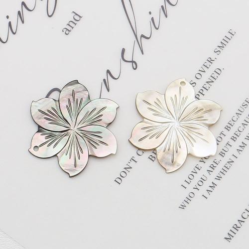 Natural Black Shell Pendants, Black Lip Shell, Flower, DIY, mixed colors, 22x32mm, Sold By PC