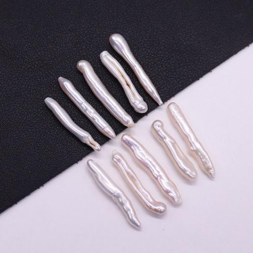 Perles nacres baroques de culture d'eau douce , perle d'eau douce cultivée, DIY & aucun trou, blanc, 4x6mm-30x35mm, Vendu par PC