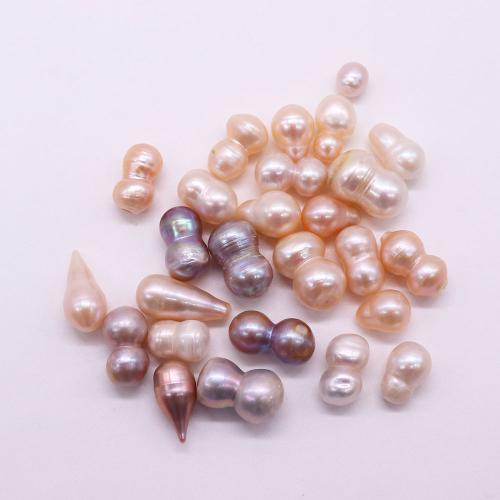Cultured Baroque Freshwater Pearl Beads, irregular, DIY & no hole, multi-colored, 9x12mm-12x19mm, Sold By PC