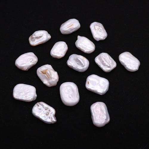 Cultured Baroque Freshwater Pearl Beads, irregular, DIY & no hole, white, 13x18mm-15x28mm, Sold By PC