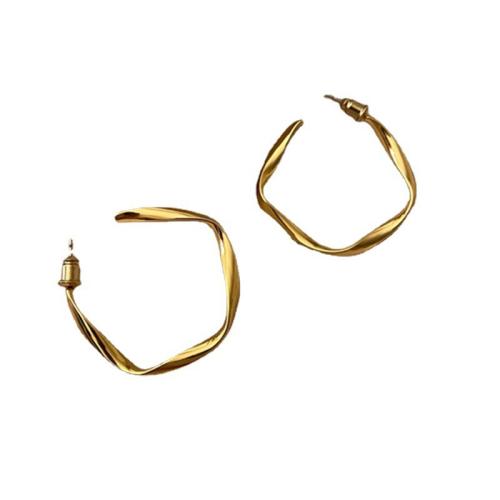 Messing Ohrstecker, plattiert, Modeschmuck, keine, frei von Nickel, Blei & Kadmium, 33.30x30mm, verkauft von Paar