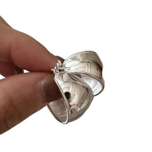 Brass Leverback Earring, plated, fashion jewelry, silver color, nickel, lead & cadmium free, 12.40x20.50mm, Sold By Pair