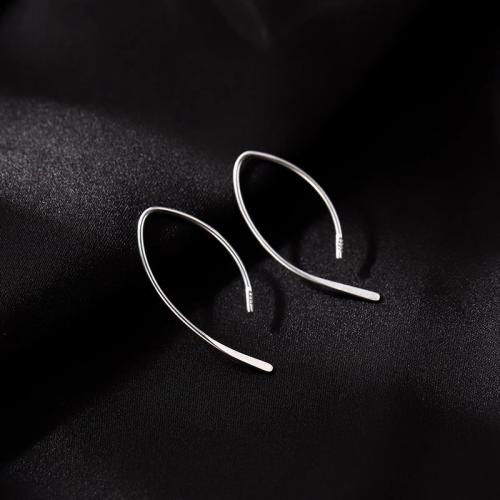 Brass Drop Earring, plated, fashion jewelry, silver color, nickel, lead & cadmium free, 16.50x25mm, Sold By Pair