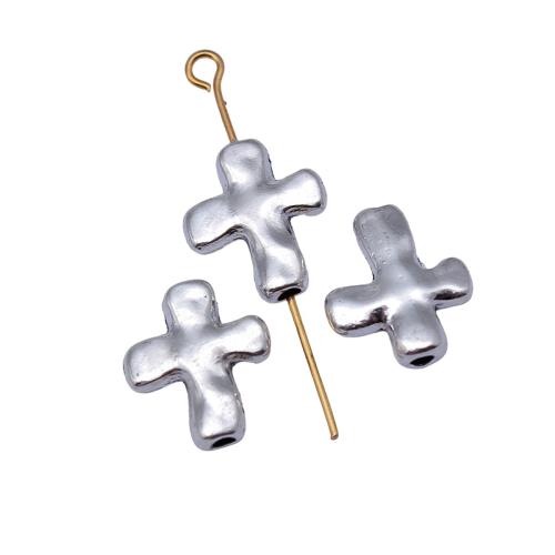 Tibetan Style Jewelry Beads, Cross, plated, DIY, 20PCs/Bag, Sold By Bag