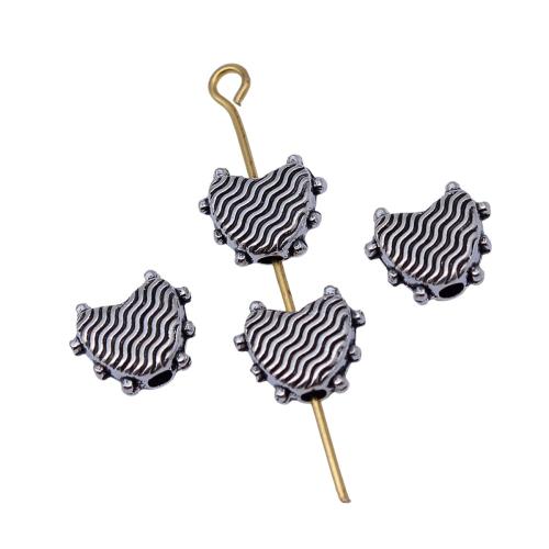 Perles intercalaires en alliage de zinc, coeur, Placage, DIY, 20PC/sac, Vendu par sac