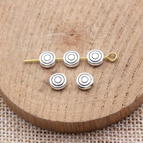 Perles intercalaires en alliage de zinc, Rond, Placage, DIY, plus de couleurs à choisir, 40PC/sac, Vendu par sac