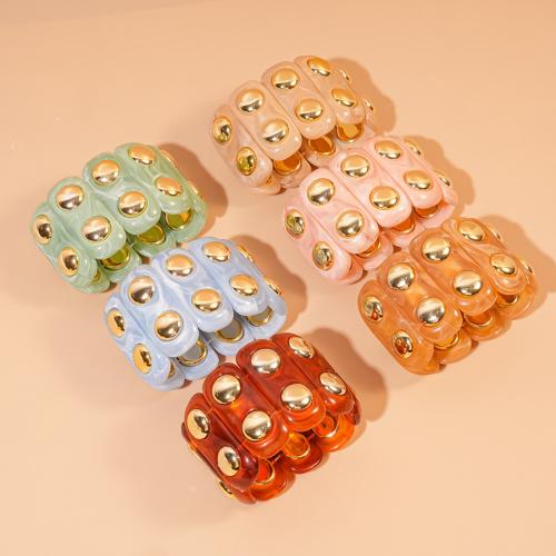 Tibetan Style Bangle, with Acrylic, gold color plated, fashion jewelry, more colors for choice, Sold By PC