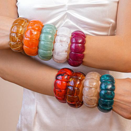 Acrylic Bangle, gold color plated, fashion jewelry, more colors for choice, Sold By PC