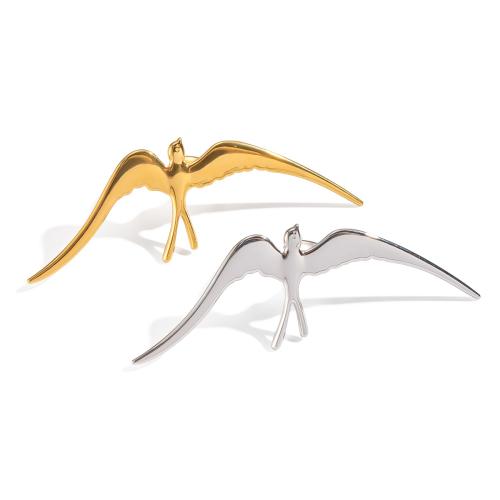 Stainless Steel Finger Ring, 304 Stainless Steel, swallow, plated, fashion jewelry & for woman, more colors for choice, Sold By PC