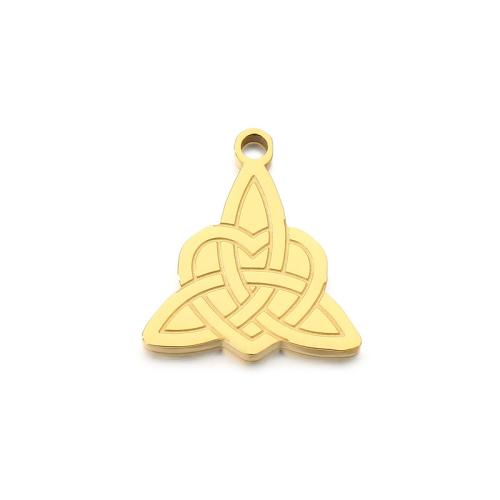 Bijoux pendentifs en acier inoxydable , Acier inoxydable 304, Placage, DIY, doré, 18x16mm, 10PC/sac, Vendu par sac
