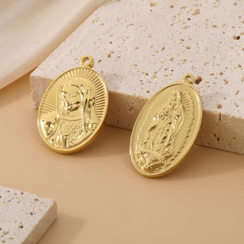 Bijoux pendentifs en acier inoxydable , Acier inoxydable 304, Placage, DIY, doré, 10PC/sac, Vendu par sac