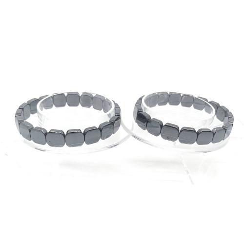 Non Magnetic Hematite Bracelet, fashion jewelry, black, 10x10mm, Length:20 cm, Sold By PC