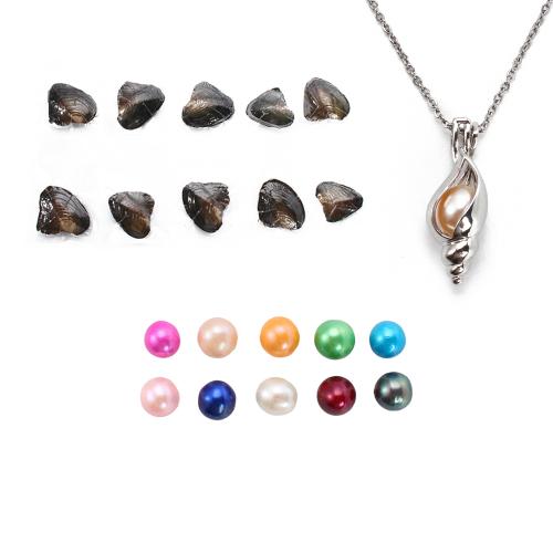Freshwater Pearl Pregnant Ball Locket Necklace, with Tibetan Style, fashion jewelry, more colors for choice, 170x120x30mm, Length:45 cm, 10PCs/Lot, Sold By Lot