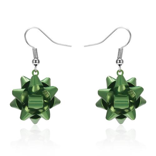 Tibetan Style Drop Earring, Snowflake, plated, Christmas Design & different styles for choice & for woman, Sold By Pair