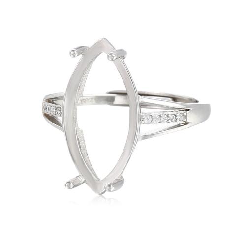 925 Sterling Silver Ring Bases, Horse Eye, DIY & different size for choice, US Ring Size:6-8, Sold By PC