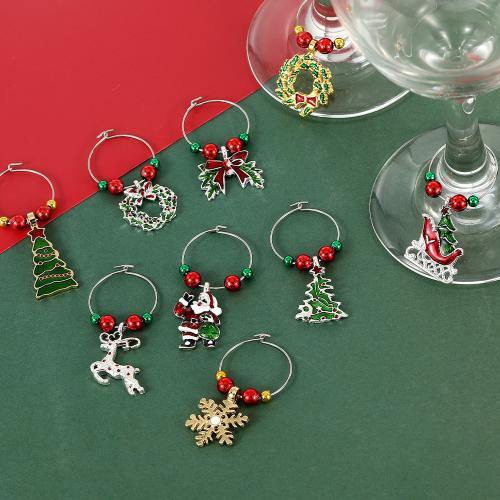 Tibetan Style Napkin Ring, plated, Christmas Design & different styles for choice & enamel, Sold By PC