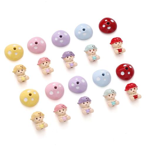 Tibetan Style Jewelry Beads, DIY & enamel, more colors for choice, Hole:Approx 1.5mm, Sold By Set