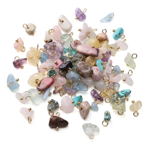 Gemstone Pendants Jewelry, Natural Stone, random style & DIY & different materials for choice, 5-10mm, 5PCs/Bag, Sold By Bag