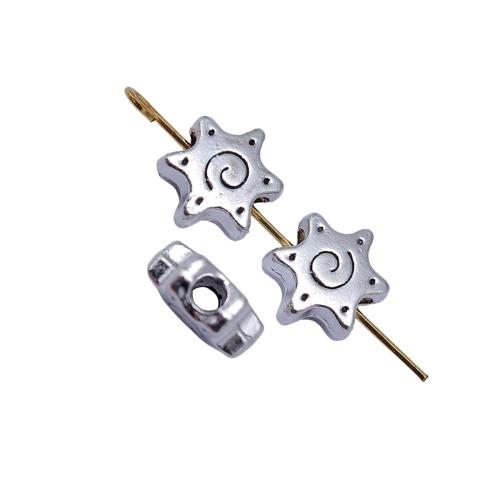 Bijoux de perles en alliage de Zinc , Hexagram, Placage, DIY, 20PC/sac, Vendu par sac