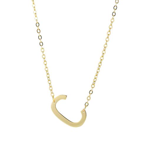 925 Sterling Silver Necklace, Alphabet Letter, cross chain & different styles for choice & for woman, more colors for choice, Length:Approx 17.7 Inch, Sold By PC