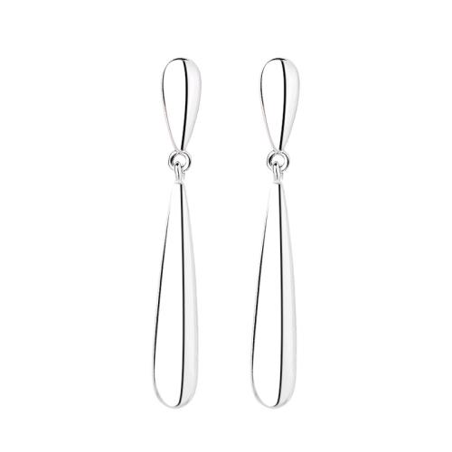 Brass Drop Earring, plated, fashion jewelry & for woman, more colors for choice, 10x45mm, Sold By Pair