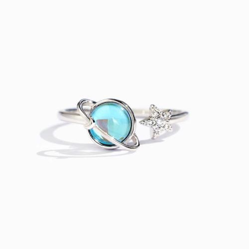 Brass Cuff Finger Ring, with Glass, platinum plated, different styles for choice & for woman & with rhinestone, US Ring Size:8, Sold By PC