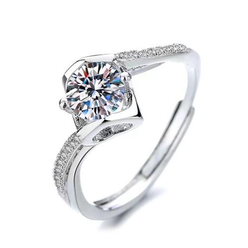 Brass Cuff Finger Ring, plated, different styles for choice & for woman & with rhinestone, US Ring Size:8, Sold By PC