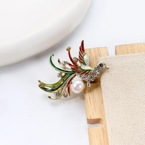 Freshwater Pearl Brooch, Tibetan Style, with Freshwater Pearl, Sail Boat, gold color plated, fashion jewelry & enamel & with rhinestone, more colors for choice, 44.74x9.98x29.43mm, Sold By PC