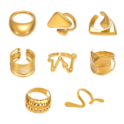 Edelstahl Ringe, 304 Edelstahl, plattiert, Modeschmuck & verschiedene Stile für Wahl & für Frau, keine, verkauft von setzen
