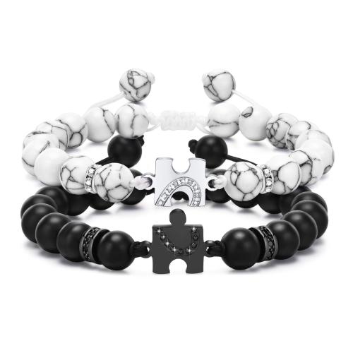 Gemstone Bracelets, 304 Stainless Steel, plated, Unisex & different styles for choice & with rhinestone, more colors for choice, Short style: Length 16+5cm;Long style: Length 18.5+5cm., Sold By PC