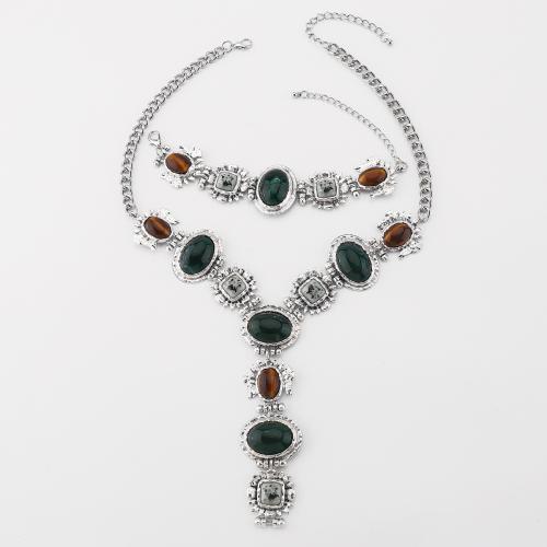 Tibetan Style Jewelry Sets, with iron chain & Resin, plated, fashion jewelry & different styles for choice & for woman, Sold By PC