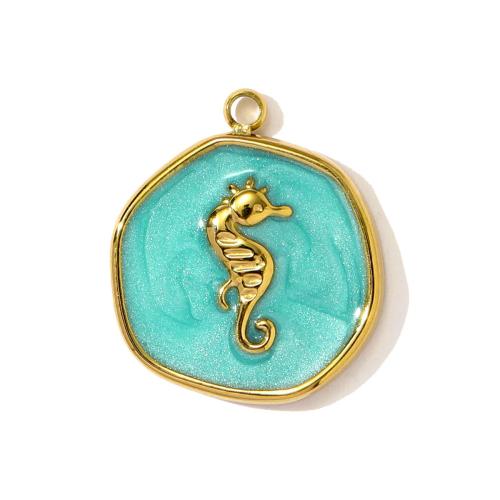 Stainless Steel Pendants, 304 Stainless Steel, plated, DIY & enamel, more colors for choice, 3PCs/Bag, Sold By Bag