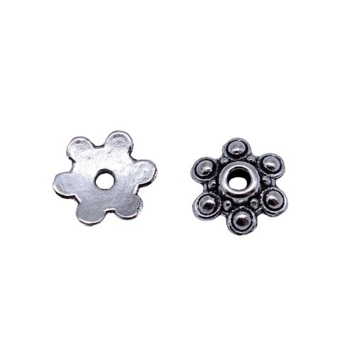 Chapeau de perle en alliage de zinc, fleur, Placage, DIY, 50PC/sac, Vendu par sac