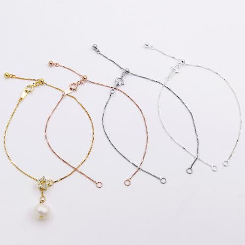 925 Sterling Silver Chain, DIY & adjustable & box chain, more colors for choice, Sold By PC