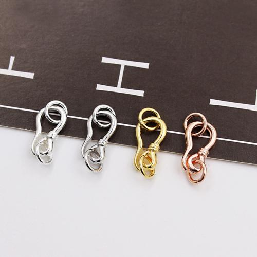 925 Sterling Silver Hook and Eye Clasp, DIY & different size for choice, more colors for choice, Sold By PC