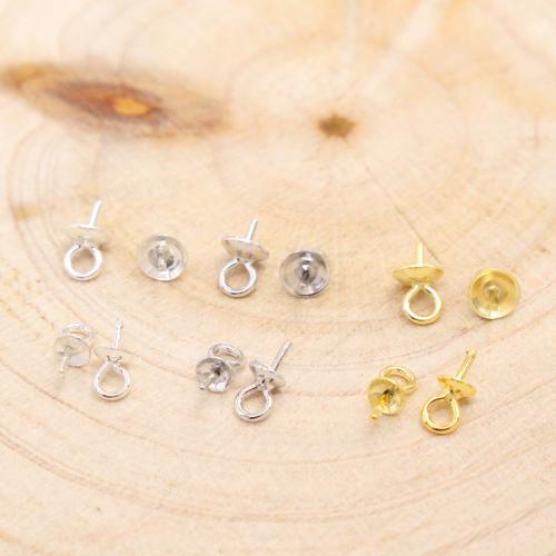 925 Sterlingsilber Stiftöse, 925er Sterling Silber, DIY & verschiedene Größen vorhanden, keine, verkauft von PC