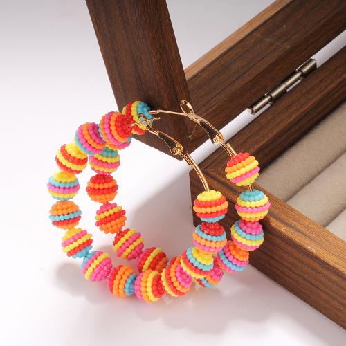 Acrylic Jewelry Earring, Tibetan Style, with Acrylic, gold color plated, fashion jewelry, more colors for choice, Sold By Pair