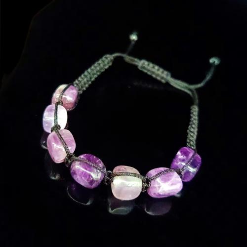 Gemstone Bracelets, Natural Stone, gold color plated, fashion jewelry, more colors for choice, Sold By PC