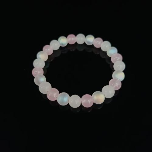 Gemstone Bracelets, Moonstone, gold color plated, fashion jewelry, more colors for choice, 110x80x10mm, Length:20 cm, Sold By PC