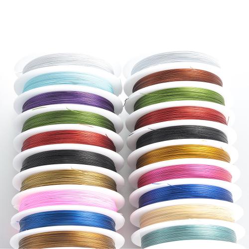 Fil queue de tigre, Acier inoxydable 304, bijoux de mode, plus de couleurs à choisir, 100x50x500mm, 10ensemblessérie/lot, 27m/fixé, Vendu par lot