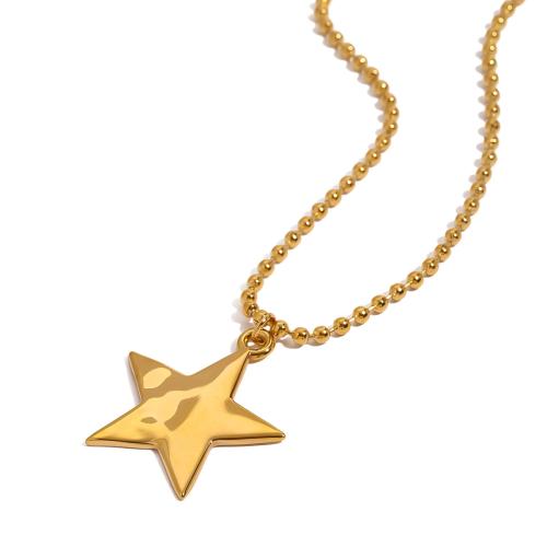 Stainless Steel Jewelry Necklace, 304 Stainless Steel, plated, fashion jewelry & for woman, golden, Sold By PC