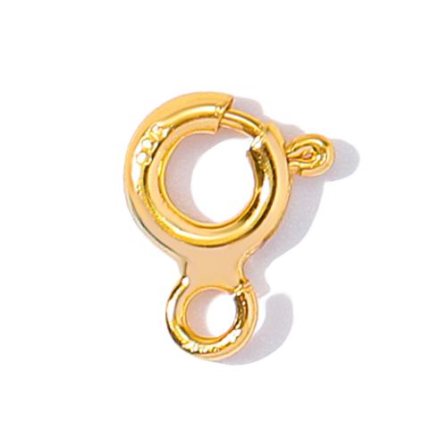 Stainless Steel Spring Ring Clasp, Brass, plated, DIY, more colors for choice, nickel, lead & cadmium free, 10PCs/Bag, Sold By Bag
