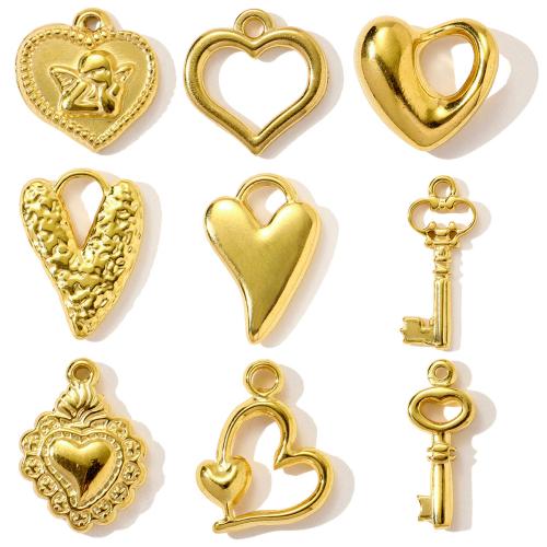 Stainless Steel Pendants, 304 Stainless Steel, plated, DIY & hollow, more colors for choice, 10PCs/Bag, Sold By Bag