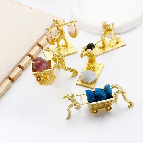 Fashion Decoration, Tibetan Style, with Gemstone, different styles for choice, golden, Sold By PC