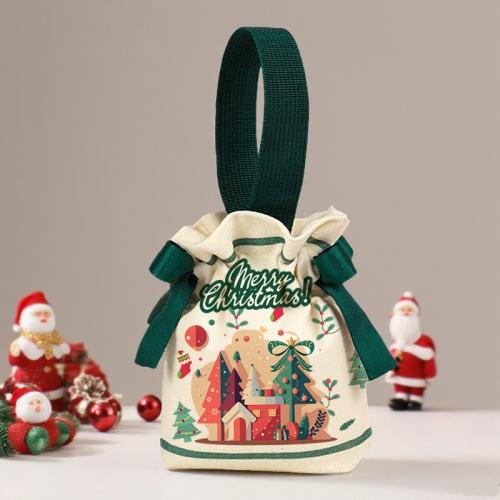 Canvas Drawstring Bag, Christmas Design & different size for choice & different styles for choice, more colors for choice, Sold By PC