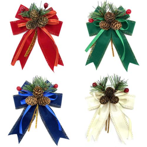 Polyester Bowknot Decoration, Christmas Design, more colors for choice, Sold By PC