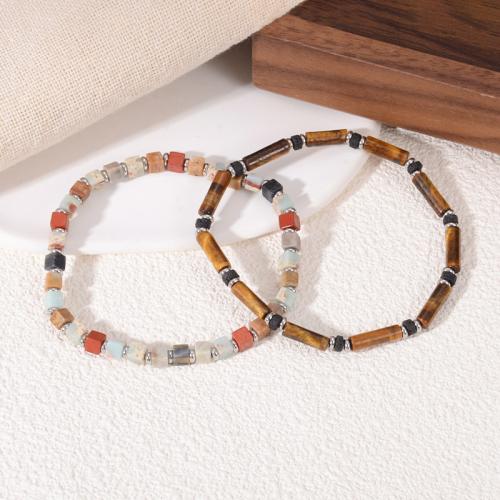 Gemstone Bracelet, handmade, Unisex & different styles for choice, Inner Diameter:Approx 60mm, Sold By PC