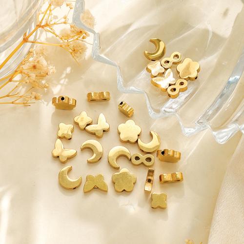Stainless Steel Beads, 304 Stainless Steel, gold color plated, DIY, golden, 10PCs/Bag, Sold By Bag